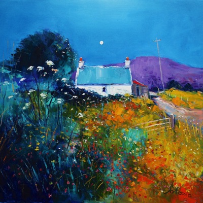 A July evening gloaming Isle of Gigha 30x30 A July evening gloaming Isle of Gigha 30x30